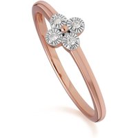 Diamond Flowers Ring in 9ct Rose Gold - Image 2
