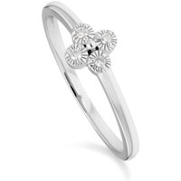 Diamond Flowers Ring in 9ct White Gold - Image 2