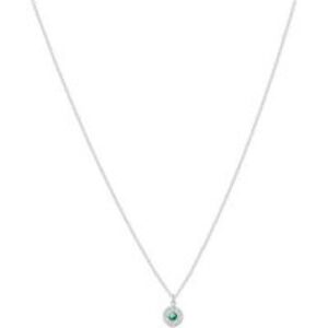 Argento Silver May Birthstone Halo Necklace – Silver