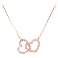 Argento Rose Gold Interlocking Hearts Necklace - Adjustable - Image 2