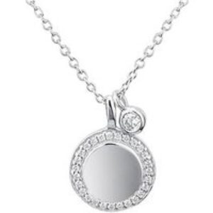 Argento Silver Coin & Crystal Necklace