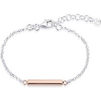 Argento Recycled Silver + Rose Gold Bar Bracelet - 20cm - Image 2