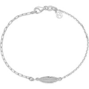 Argento Recycled Silver Feather Bracelet – 19cm