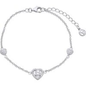 Argento Silver Center CZ Solitaire Bracelet – 925 Silver