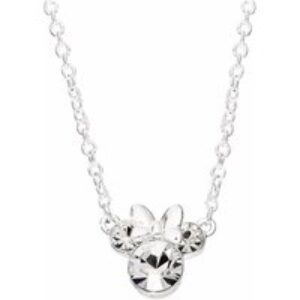 Disney Silver Crystal Minnie Mouse Necklace – Silver