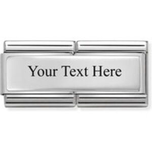 Nomination Silver Double Engravable Plate Appeal
