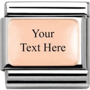 Nomination Rose Gold Plate Engraving Attraction
