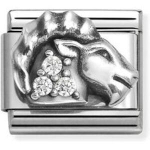 Nomination Crystal Capricorn Goat Charm