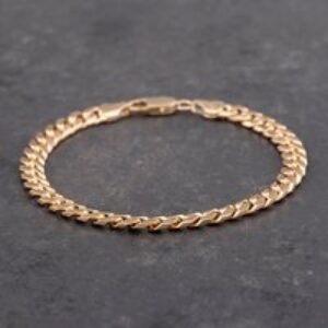 Pre-Owned 9ct Yellow Gold 8 Inch Curb Chain Bracelet 41081170