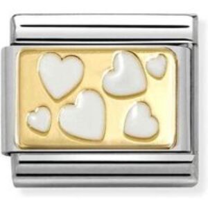 Nomination White Scattered Hearts Charm