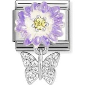 Nomination Purple Daisy With Butterfly Charm