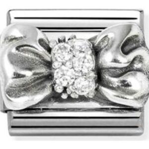 Nomination White Crystal Bow Allure