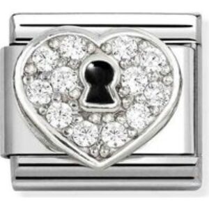 Nomination White Crystal Padlock Charm