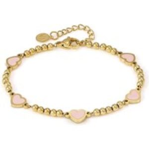 Nomination Emosfere Gold 5 Purple Center Beaded Stainless Metal Bracelet