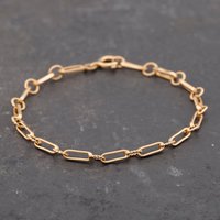 Pre-Owned 9ct Yellow Gold Rope Circles 7.5 Inch Bar Chain Bracelet 41061220 - Image 2