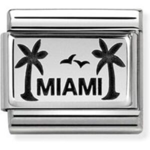 Nomination Oxidised Silver Miami Palm Trees Charm