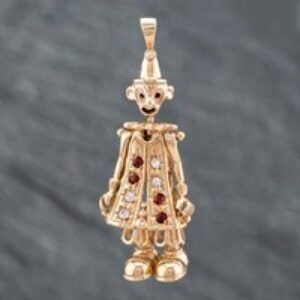 Pre-Owned 9ct Yellow Gold Clown Gemstone Unfastened Pendant 41142148