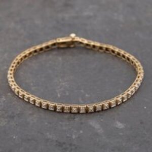 Pre-Owned 9ct Yellow Gold Diamond 7.5 Inch Bracelet 41281410