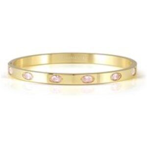 Nomination Pretty Bangles Gold Pink Oval Crystal Small Bangle