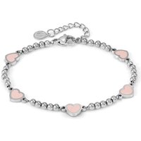 Nomination Emosfere Five Pink Heart Beaded Stainless Steel Bracelet - Image 2