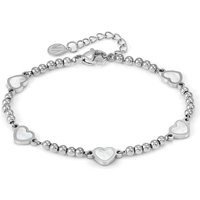 Nomination Emosfere Five Mother of Pearl Heart Beaded Stainless Steel Bracelet - Image 2