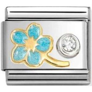 Nomination Blue Myosotis Crystal Charm