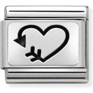Nomination Silver Heart & Arrow Charm – Stainless Steel