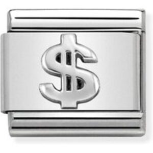 Nomination Oxidised Silver Dollar  Charm – Stainless Steel