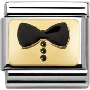 Nomination Glitter Nights Black Bow Tie Charm – Enamel