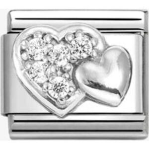 Nomination CLASSIC Double Silver Pave & Raised Middle Allure 330304/47