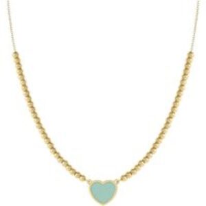 Nomination Emosfere Gold Green Heart Beaded Stainless Steel Necklace