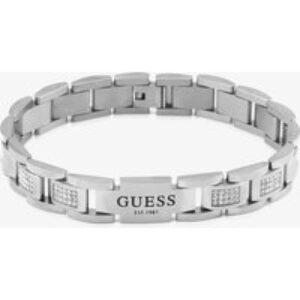 Guess Frontiers Silver-Tone Crystal Bracelet UMB01342ST