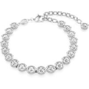 Swarovski Imber Spherical Lower Rhodium-Plated Tennis Bracelet