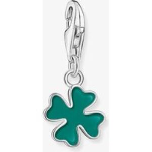 THOMAS SABO Silver Inexperienced Chilly Teeth 4 Leaf Clover Allure 2017-007-34