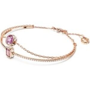 Swarovski Stilla Mixed Cut Pink Rose-Gold Bangle – Rose Gold