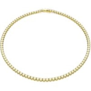 Swarovski Matrix Gold + Yellow Round Tennis Necklace – 41cm