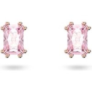 Swarovski Stilla Rose Gold + Pink Stud Earrings