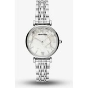 Emporio Armani Girls White Marble Dial Bracelet Watch AR11170
