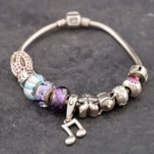 Pre-Owned Silver Chamilia 8.5 Inch Charm Bracelet 41251322