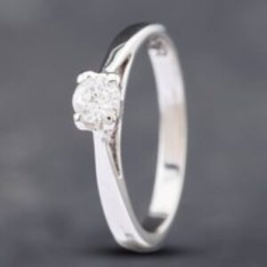Pre-Owned 18ct White Gold 0.21ct Diamond Solitaire Ring 41381892