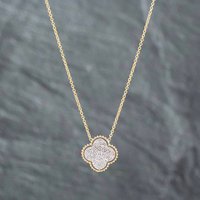 Pre-Owned 14ct Two Colour Gold Brilliant Cut Diamond Pave Pendant & 16-18 Inch Trace Chain 43141173 - Image 2