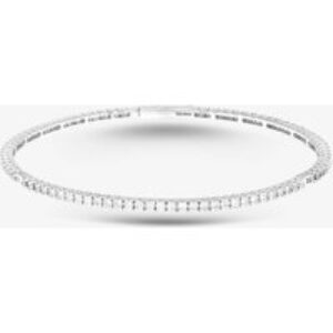 Pre-Owned 18ct White Gold 1.50ct Brilliant Cut Diamond 19cm Hinged Bangle 43211004