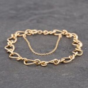 Pre-Owned 9ct Yellow Gold Fancy 7.25 Inch Curb Chain Bracelet 41281263
