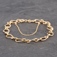 Pre-Owned 9ct Yellow Gold Fancy 7.25 Inch Curb Chain Bracelet 41281263 - Image 2