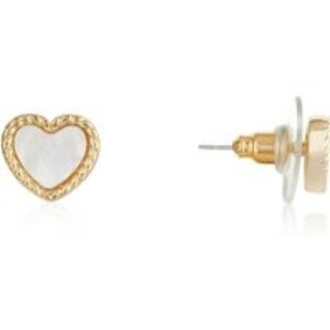 August Woods Gold Mom of Pearl Center Stud Earrings – Gold