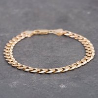 Pre-Owned 9ct Yellow Gold 9 Inch Curb Chain Bracelet 41081020 - Image 2