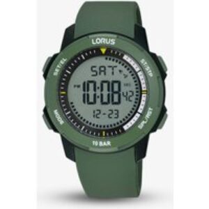 Lorus Dark Green Rubber Watch R2377PX9