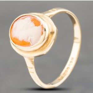 Pre-Owned Vintage 9ct Yellow Gold Cameo Dress Ring 41102540