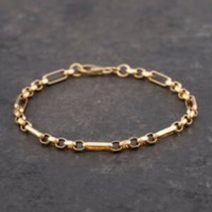 Pre-Owned 9ct Yellow Gold 7.5 Inch Bar Chain Bracelet 41281403