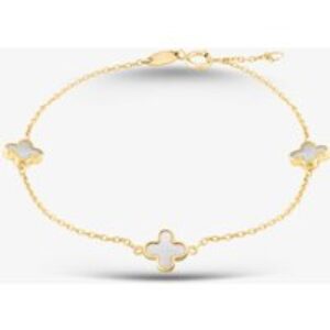 9ct Yellow Gold Mother Of Pearl Petal Bracelet 1.29.1602